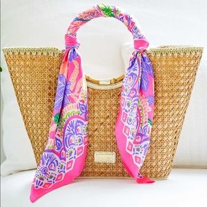 Lilly Pulitzer GWP Silk Scarf and Notecard Set in Best of Friends